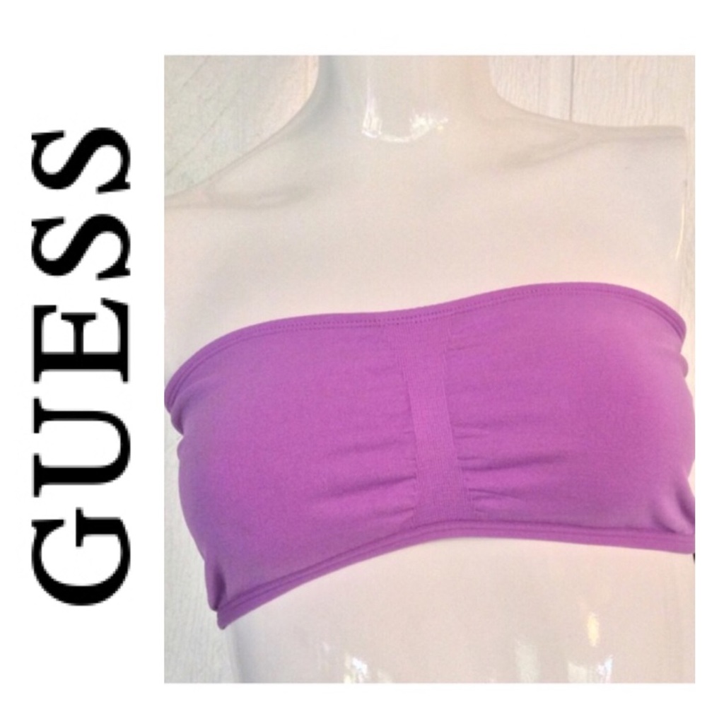 GUESS PURPLE BANDEAU BRA TUBE TOP MEDIUM/LARGE NWT